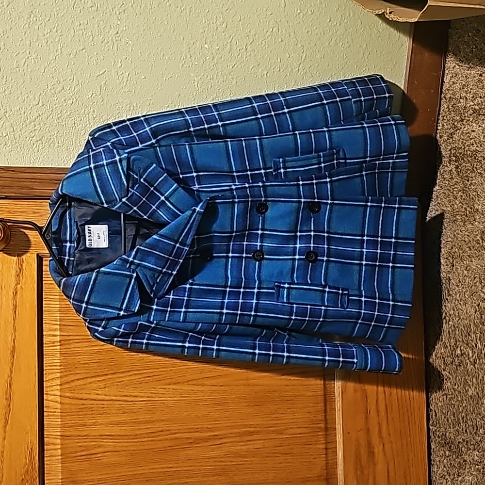 Old Navy Plaid Peacoat